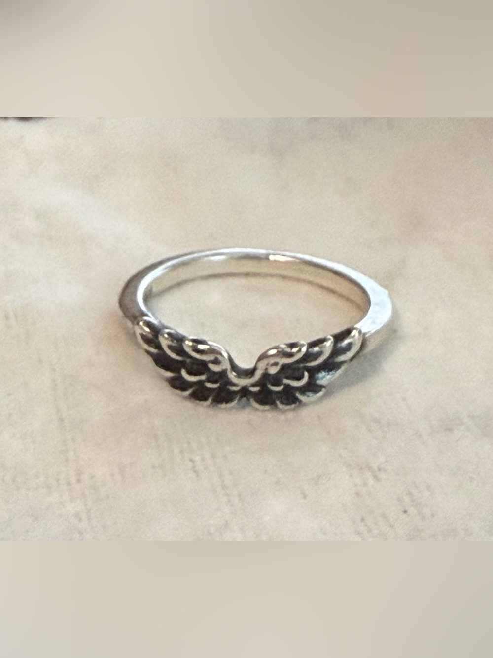 James Avery Retired Sterling Silver Take Flight Wing Ring, size 4.5